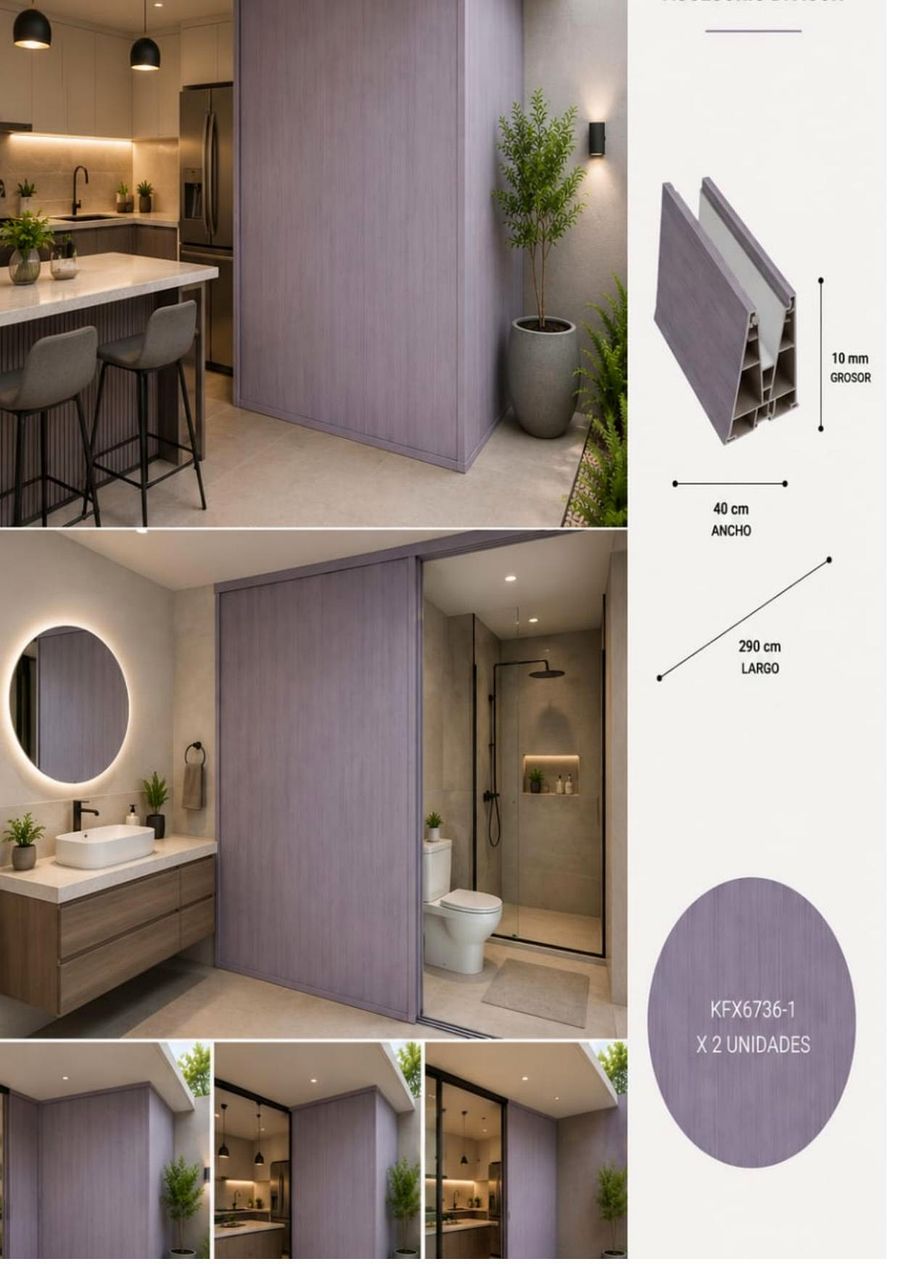 Panel Muro Divisor — KFX6736-1 (Malva)