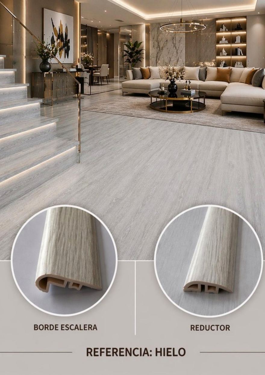Piso SPC — Hielo (Gris claro)