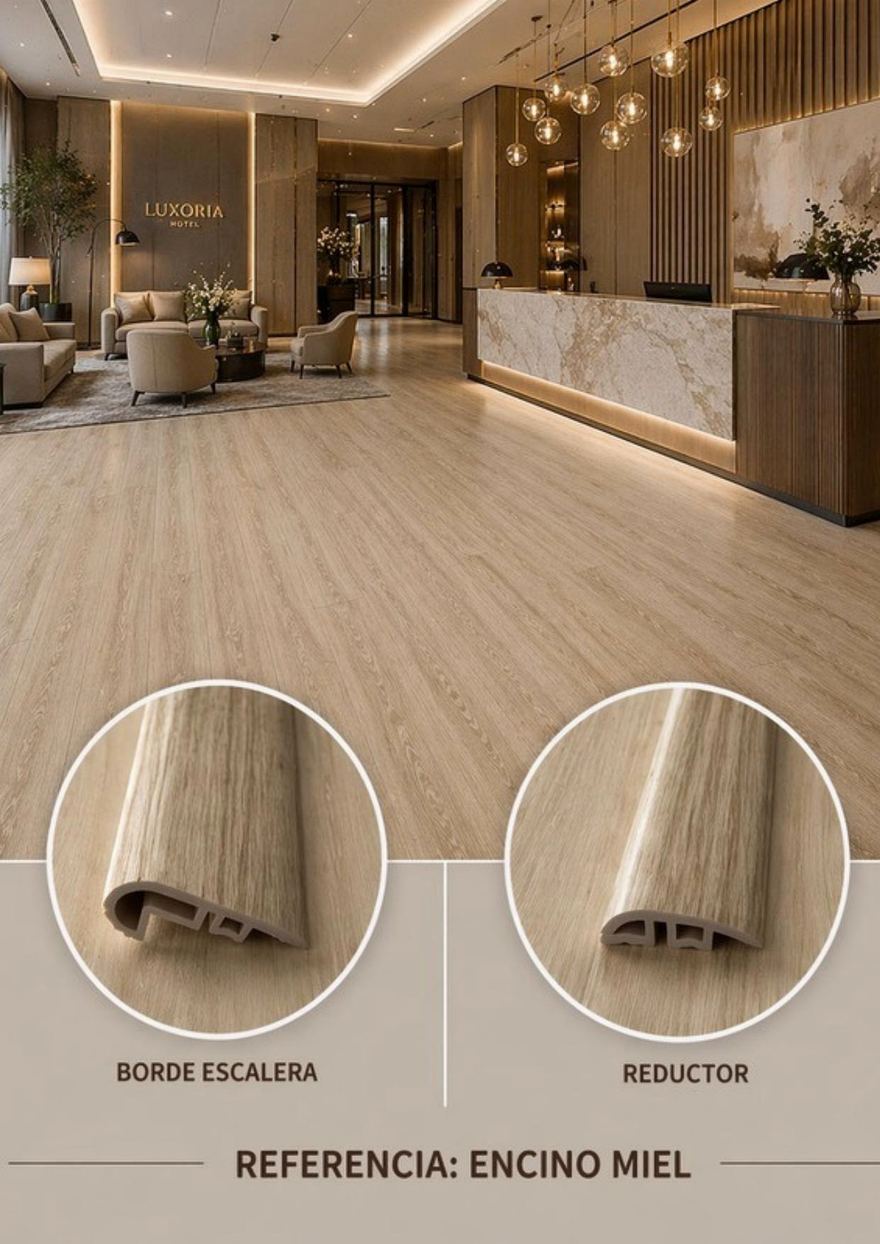 Piso SPC — Encino Miel (Madera cálida)